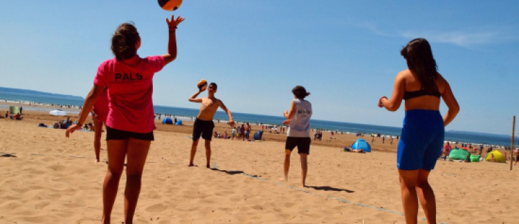 training on the beach