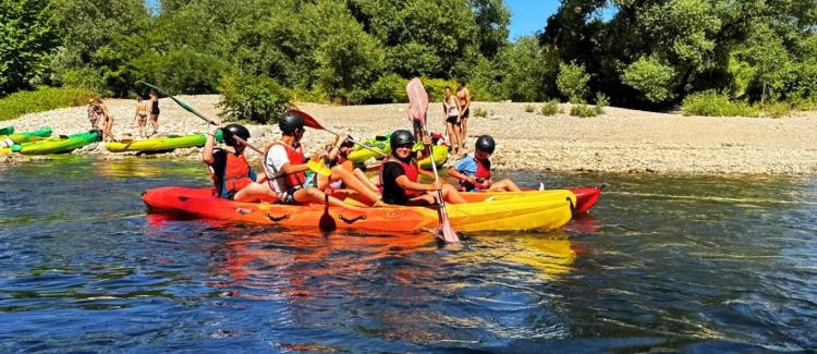 Supernova Juniors Stage sportif 100% Kayak ados en kayak sur l'ardèche