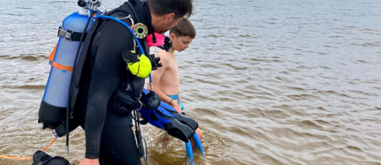 Baptême de plongée en lac