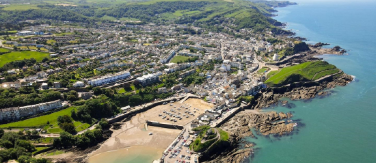 air view of the town